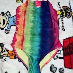 Cat & Jack Rainbow Ombré Kids One-Piece Swimsuit